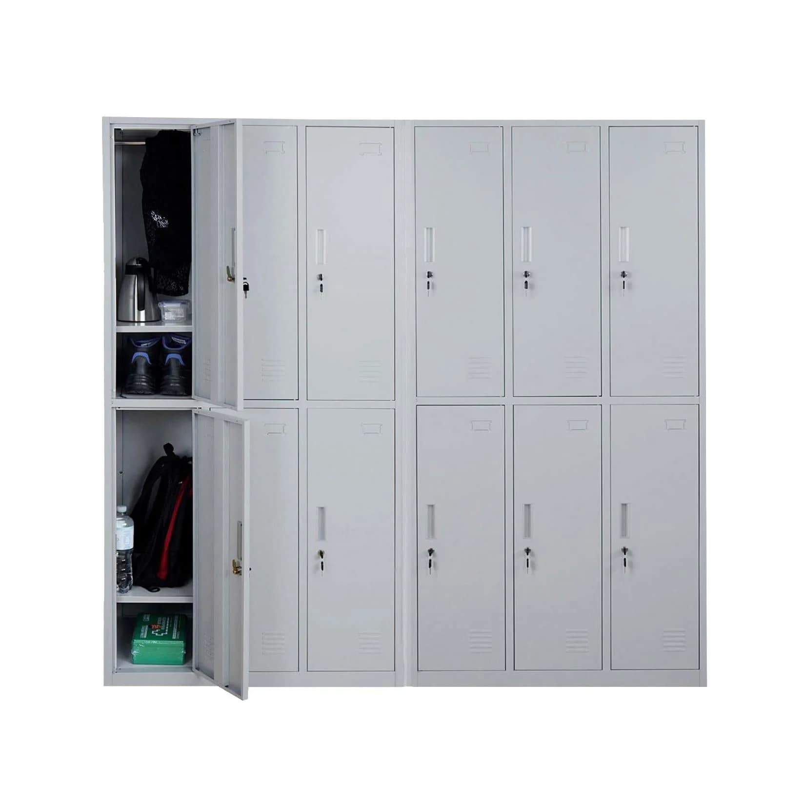 MCW Schließfach Preston T829 Metall 12 Fächer Grau