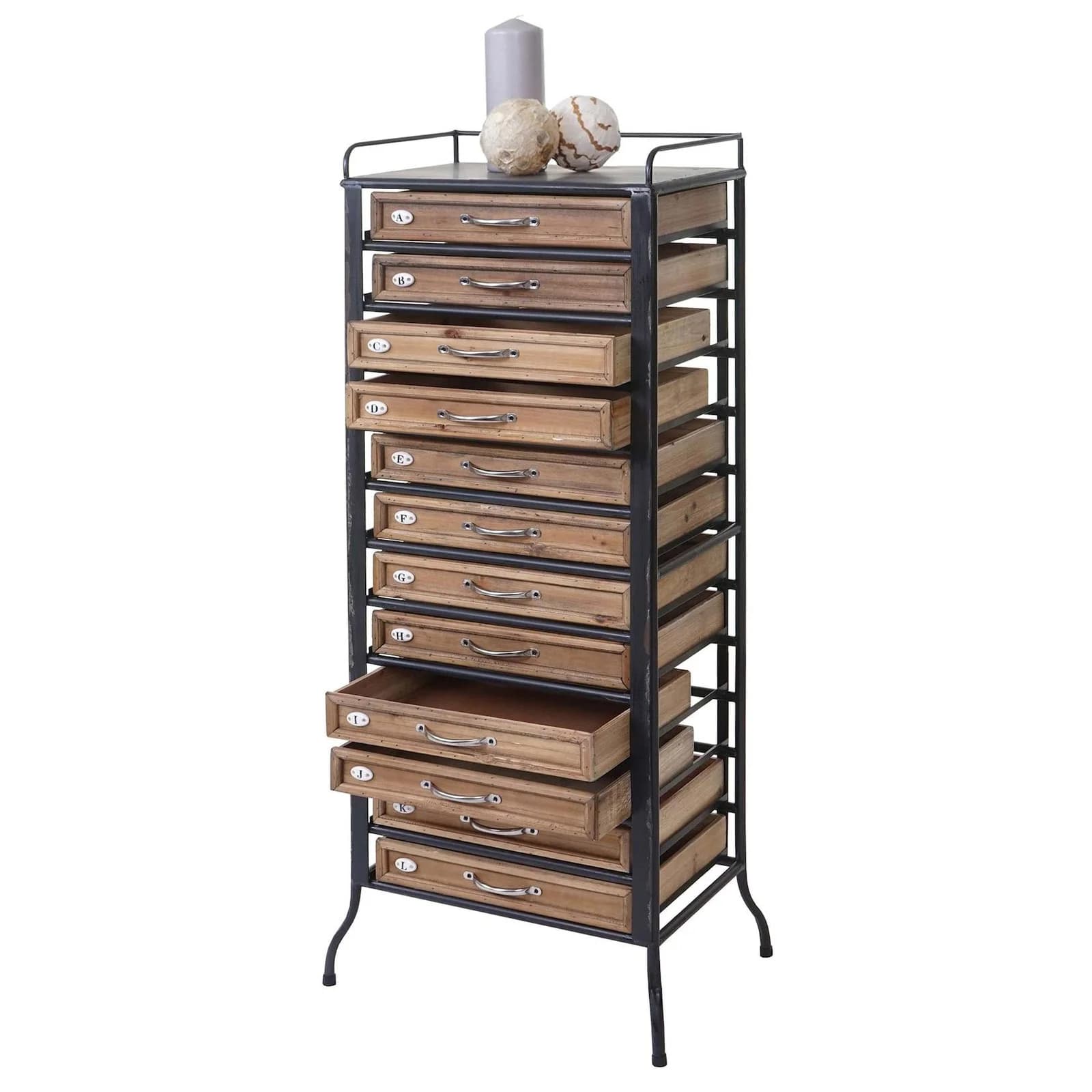 MCW Apotheker-Schrank Tanne Holz massiv Vintage Shabby-Look