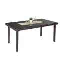 MCW Poly-Rattan Gartentisch Chieti mit Glasplatte Braun Bild 1