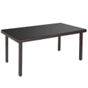 MCW Poly-Rattan Gartentisch Chieti mit Glasplatte Braun Bild 2
