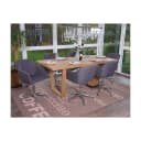 MCW 6er-Set Esszimmerstuhl Grau Höhenverstellbar Textil Bild 1
