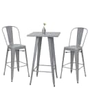 MCW Stehtisch + 2x Barhocker Set Grau Metall Industriedesign Bild 2