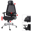 Bürostuhl MCW-A58 mit Sliding-Funktion Schwarz Stoff Bild 1