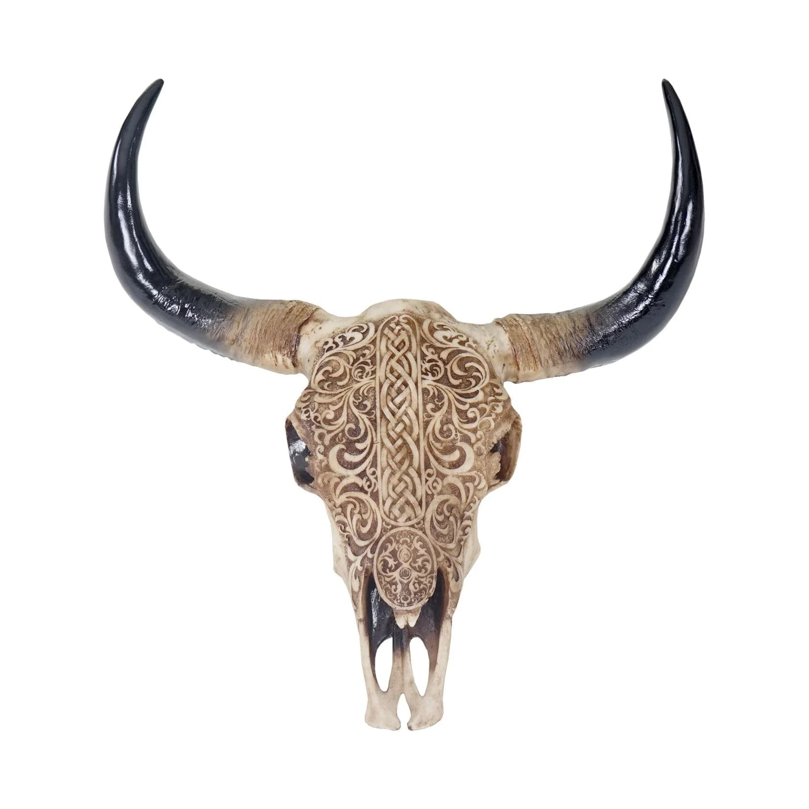 MCW Deko Schädel Longhorn 65cm Polyresin Tribal In-/Outdoor