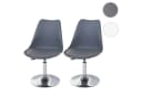 MCW 2er-Set Esszimmerstuhl Vaasa T501 Dunkelgrau Kunstleder Höhenverstellbar Bild 2