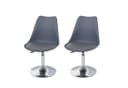 MCW 2er-Set Esszimmerstuhl Vaasa T501 Dunkelgrau Kunstleder Höhenverstellbar Bild 3