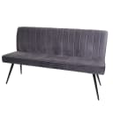MCW Sitzbank MCW-K16 Esszimmerbank mit Rückenlehne Samt Metall Dunkelgrau Bild 1