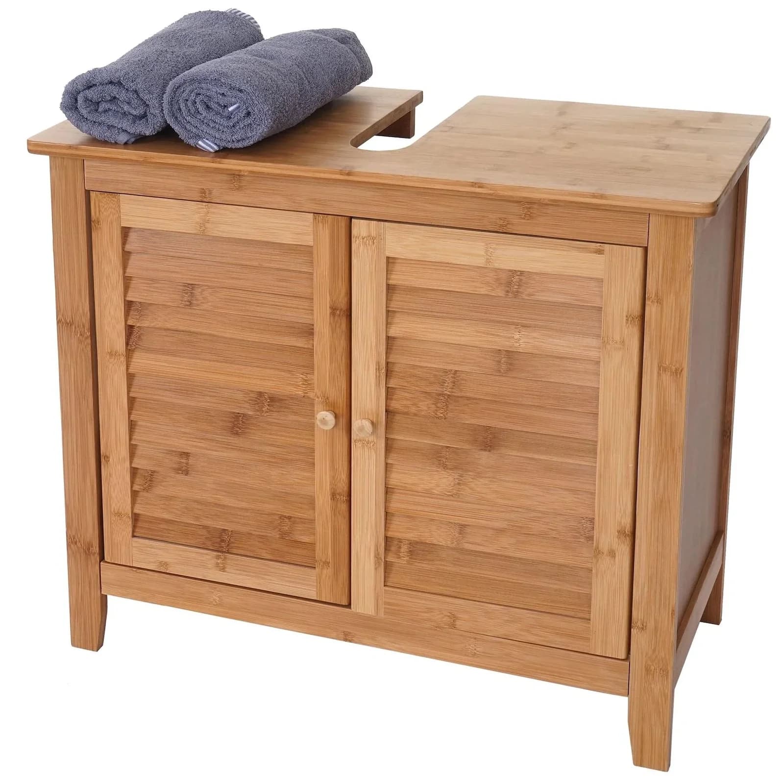 Waschbeckenunterschrank MCW-B18 Bambus Badezimmer