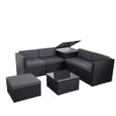 MCW Poly-Rattan-Garnitur MCW-D21 Anthrazit mit Aufbewahrungsbox Bild 2
