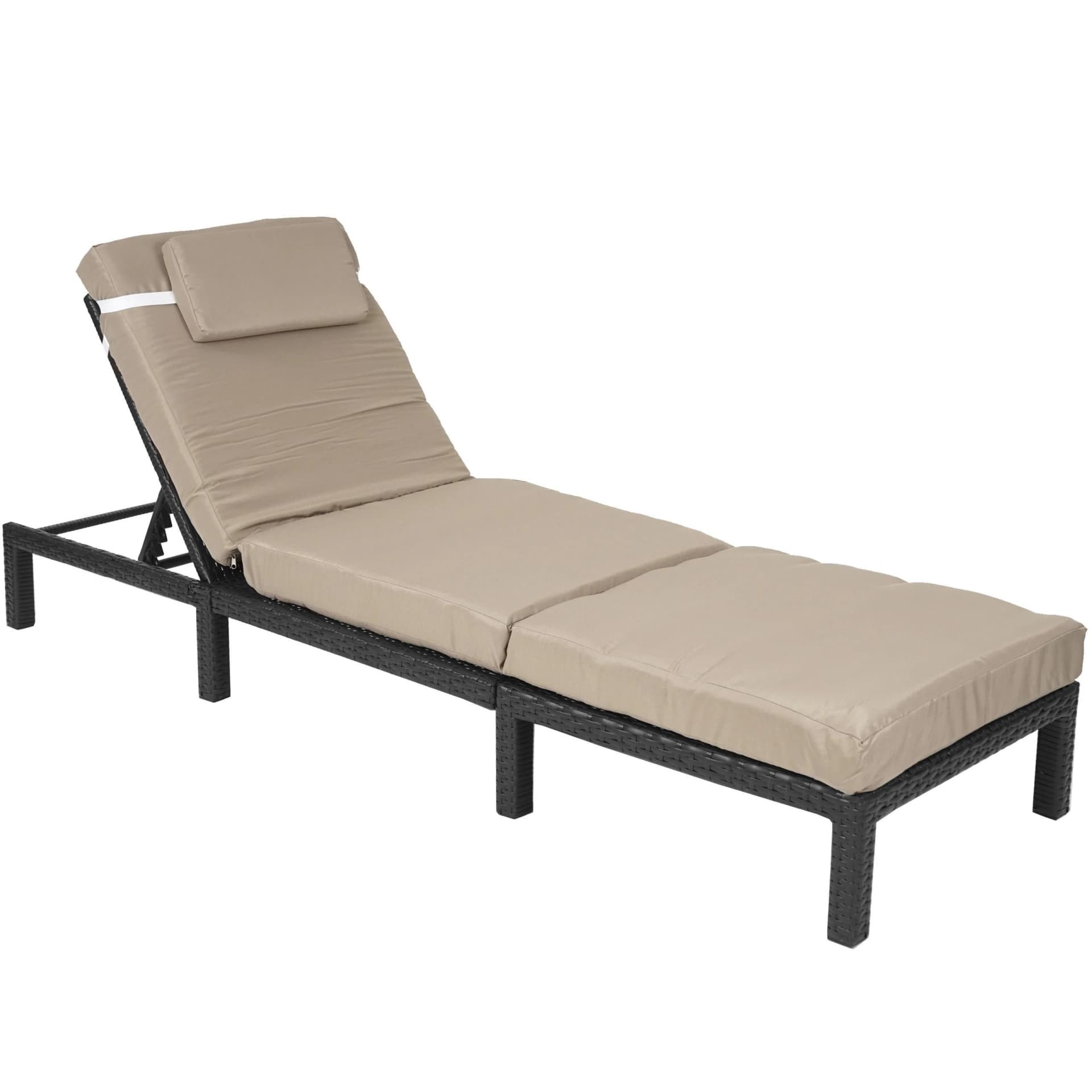 MCW Poly-Rattan Sonnenliege MCW-A51 Premium Anthrazit Creme - Bild 2