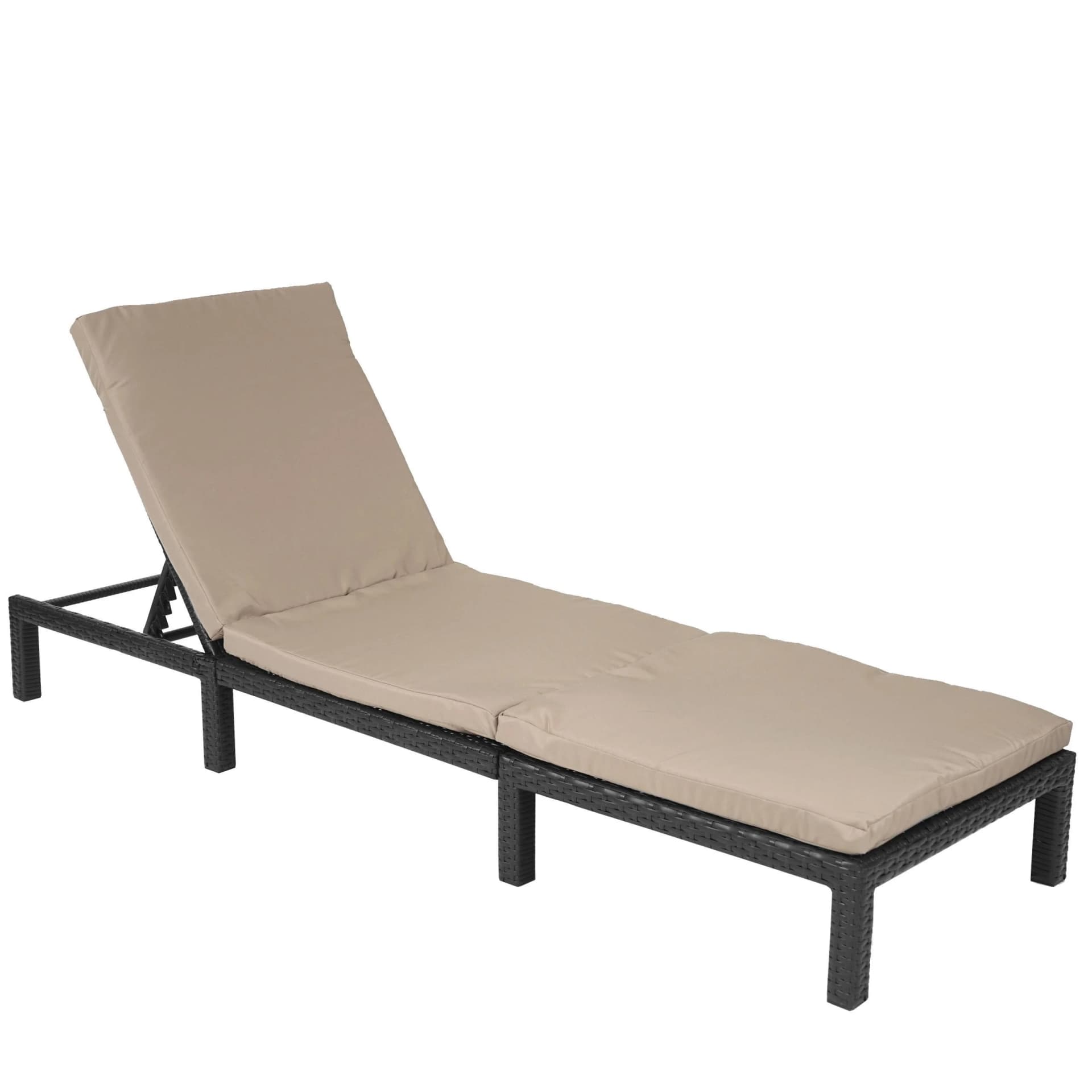 MCW Poly-Rattan Sonnenliege MCW-A51 Anthrazit Creme - Bild 2