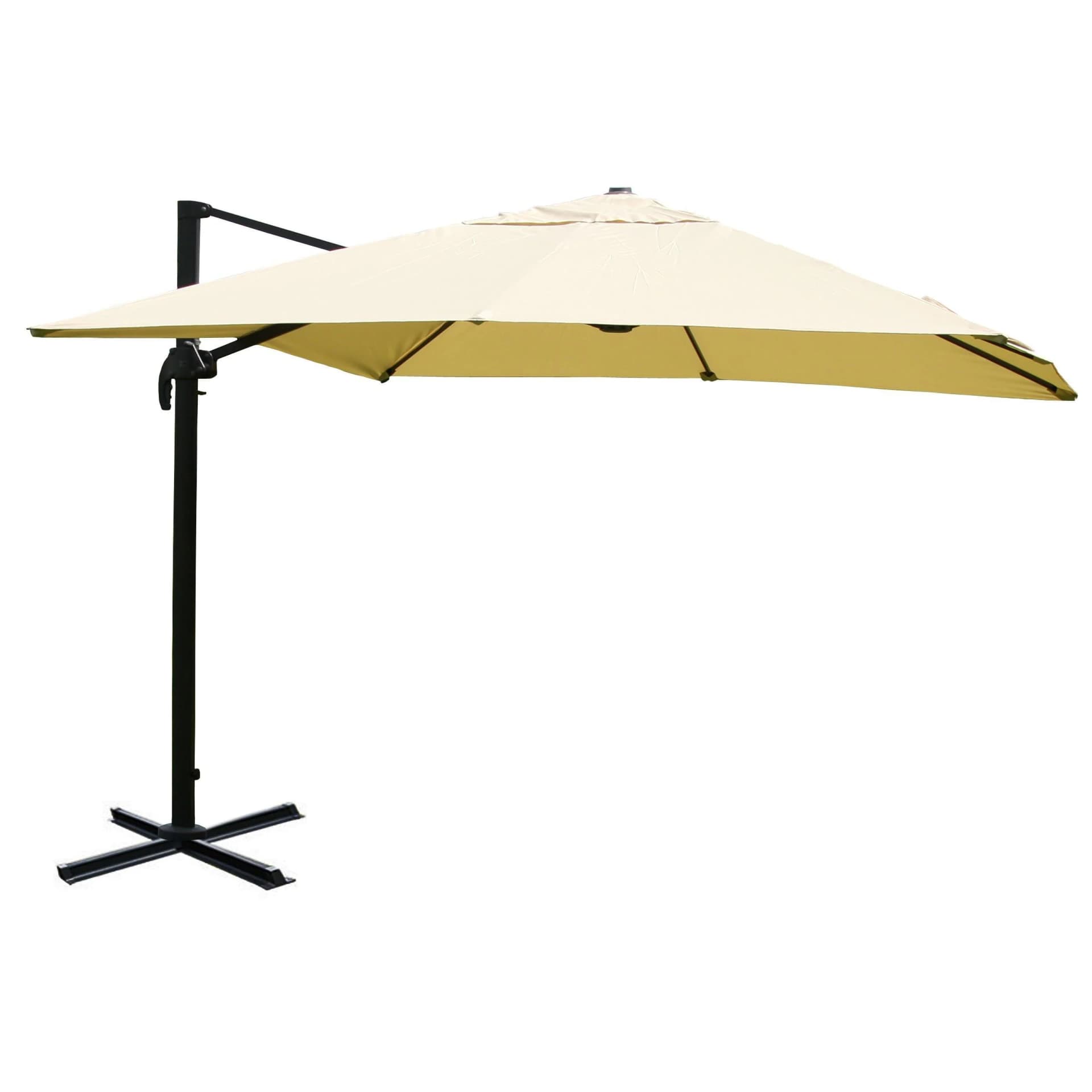 Gastronomie-Ampelschirm MCW-A96 3x3m Polyester Alu/Stahl 23kg Creme - Bild 2