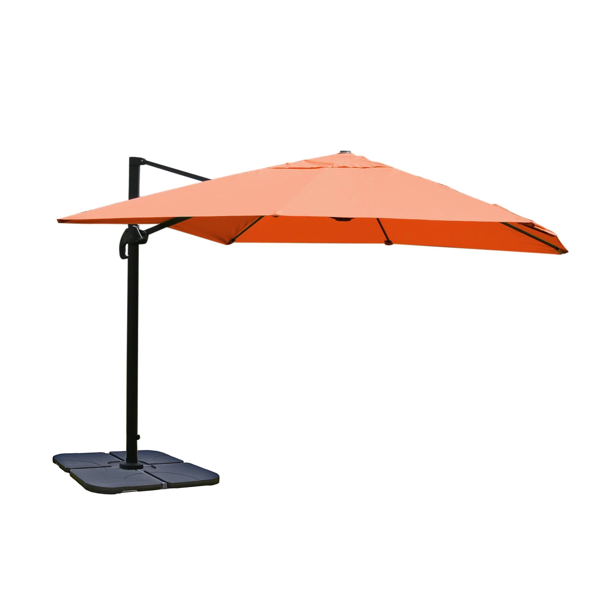 Ampelschirm MCW-A96 Gastronomie Sonnenschirm 3x3m Polyester/Alu 23kg Terracotta - Bild 2