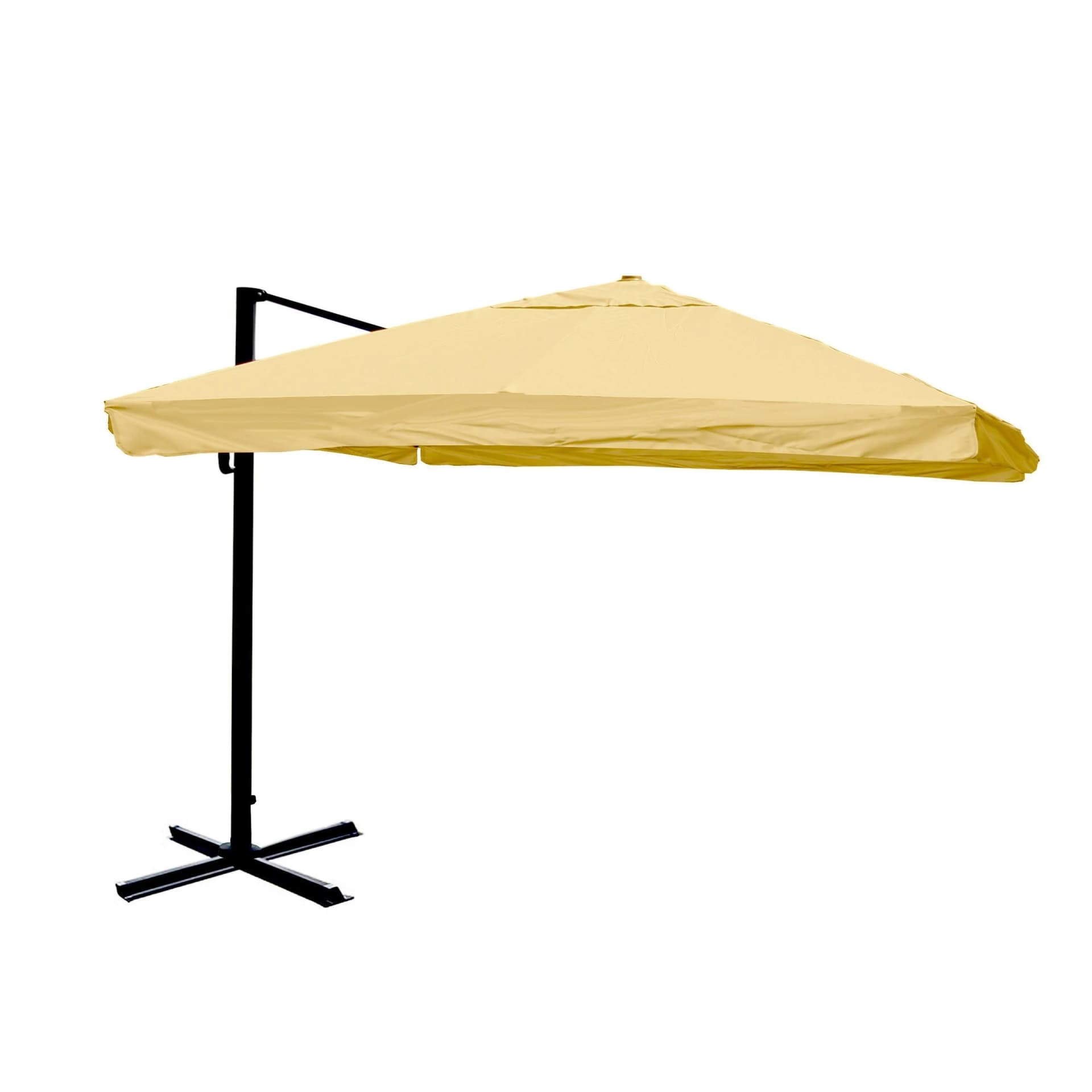 Ampelschirm MCW-A96 Gastronomie 3x3m Polyester Alu/Stahl 23kg Creme - Bild 2
