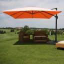 Gastronomie-Ampelschirm MCW-A96 3x4m Polyester Alu/Stahl Terracotta Bild 1