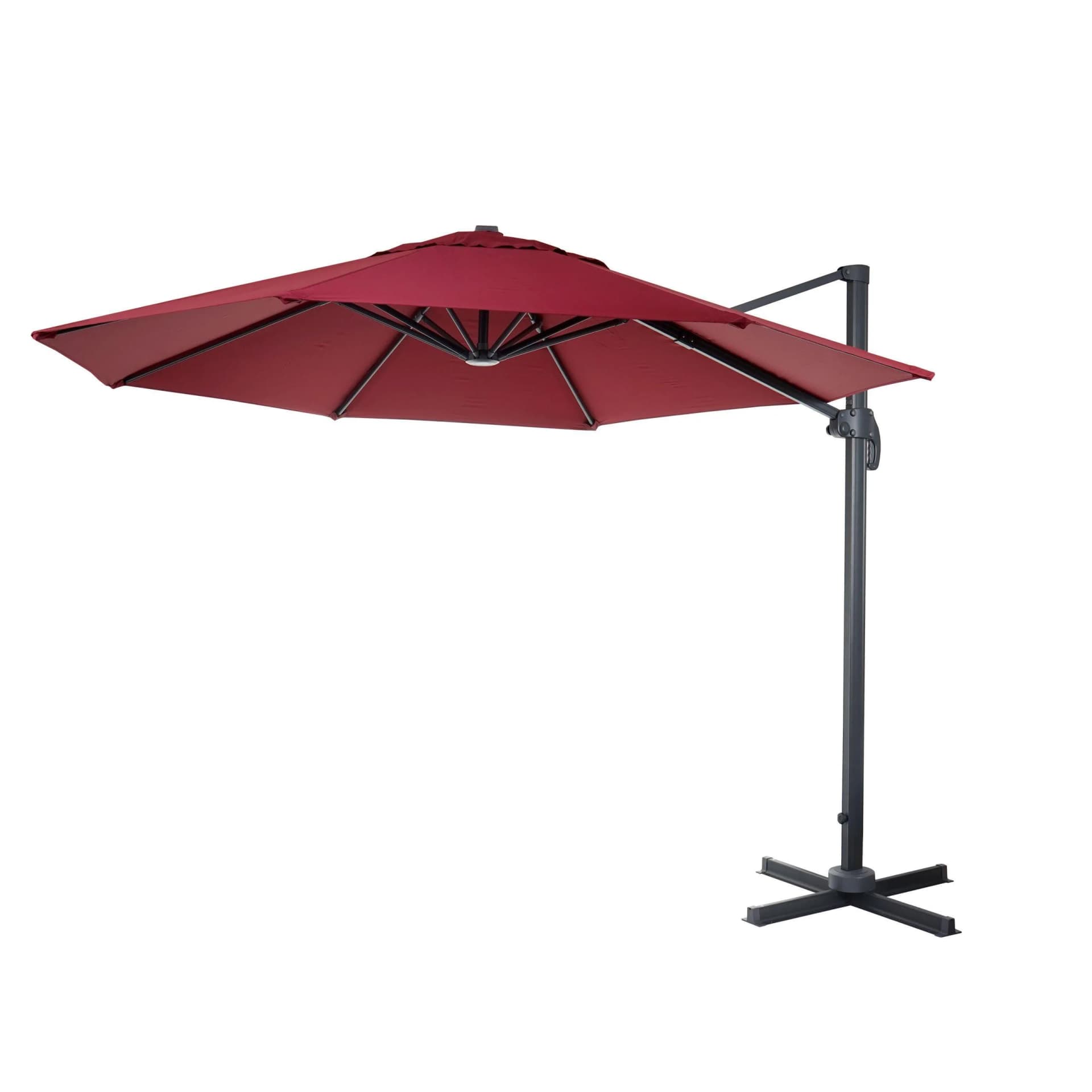 Gastronomie-Ampelschirm MCW-A96, Sonnenschirm 4m Polyester Alu/Stahl - Bild 2