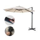 Gastronomie-Ampelschirm MCW-A96 Sonnenschirm rund 4m Polyester/Alu 27kg Creme Bild 1