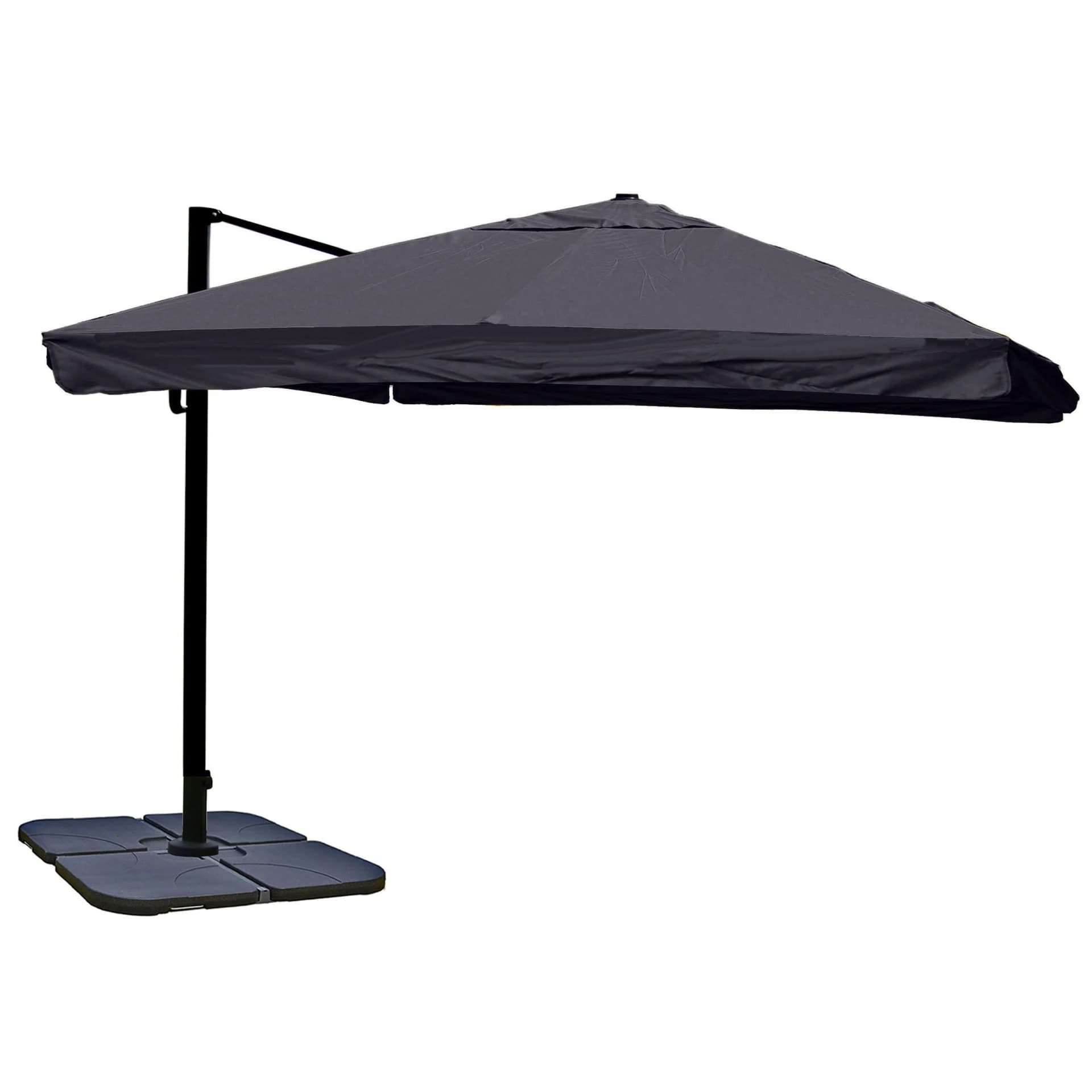 Gastronomie-Ampelschirm MCW-A96 3x3m Polyester Alu/Stahl 23kg Anthrazit - Bild 2