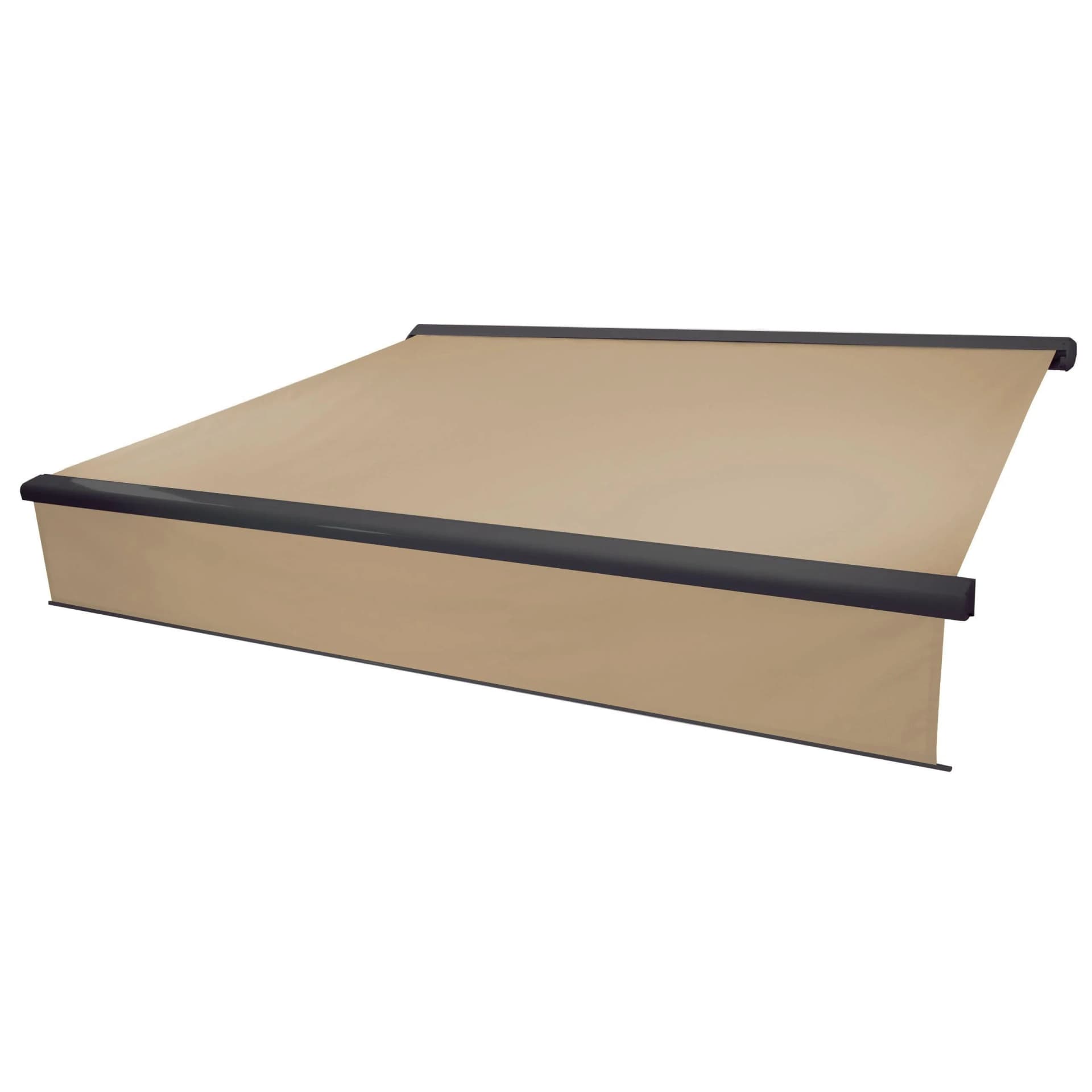 Elektrische Vollkassetten-Markise H124 5x3m Polyester Creme Anthrazit MCW - Bild 2
