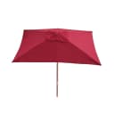 MCW Sonnenschirm Lissabon 3x4m Polyester/Holz Marktschirm Bordeaux Bild 1