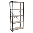 MCW Bücherregal Standregal 5 Ebenen Eiche-Optik 3D-Struktur Bild 2