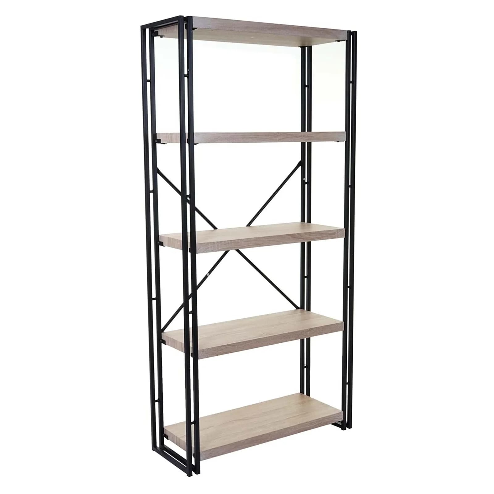 MCW Bücherregal Standregal 5 Ebenen Eiche-Optik 3D-Struktur - Bild 2