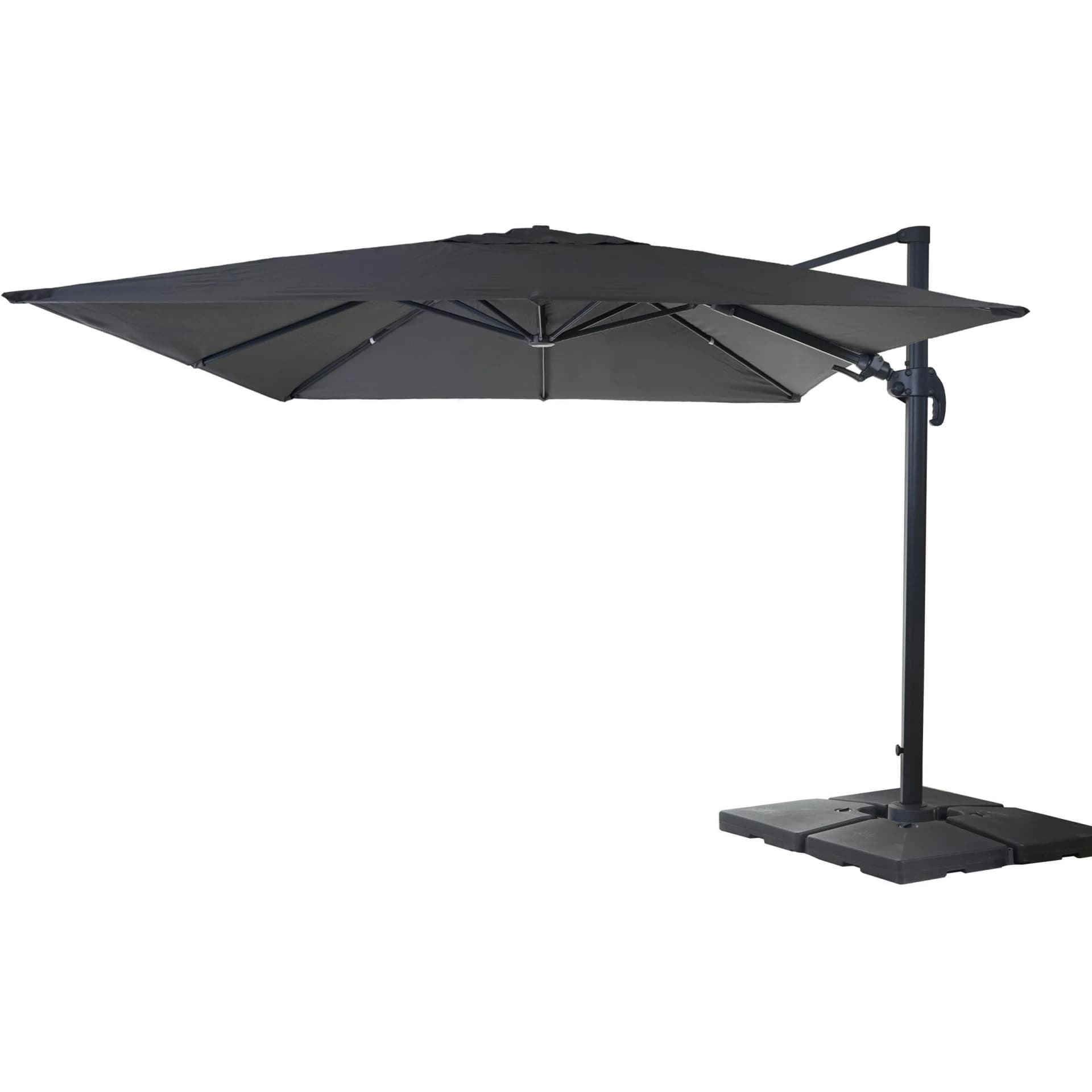MCW Gastronomie-Ampelschirm 3x4m Anthrazit Schwenkbar Polyester Aluminium - Bild 2