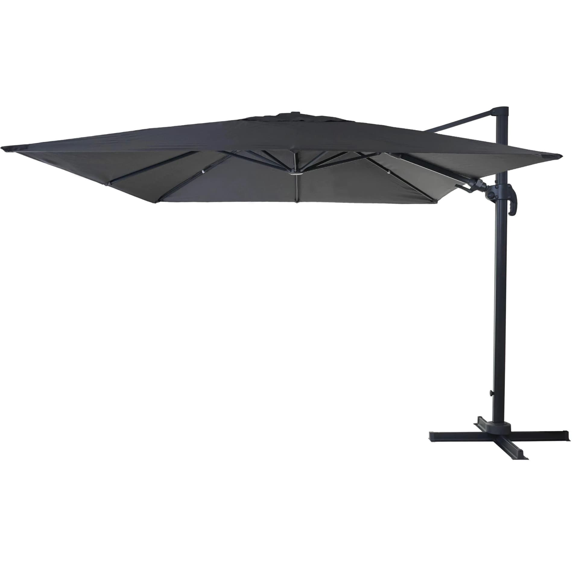 MCW Gastronomie-Ampelschirm 3x4m Anthrazit Polyester/Alu - Bild 2