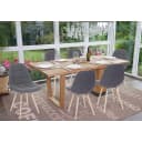 6er-Set Esszimmerstuhl MCW-A60 II Retro 50er Jahre Design grau Bild 1