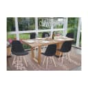 6er-Set Esszimmerstuhl MCW-A60 II Retro 50er Jahre Design Stoff dunkelgrau Bild 1