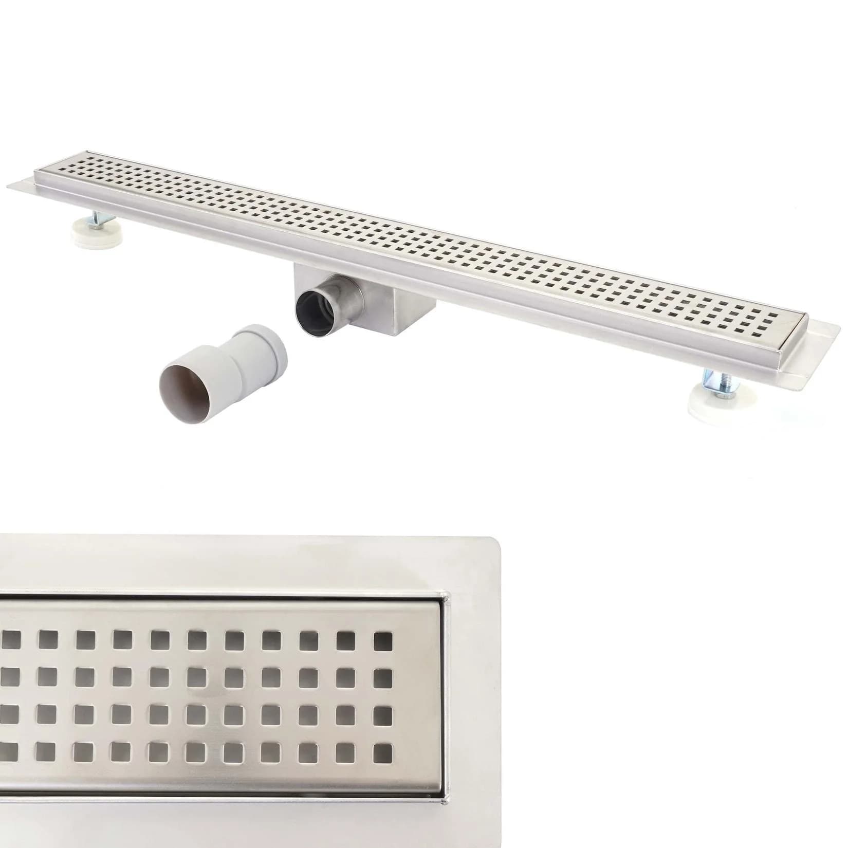 Duschrinne MCW-D94b Edelstahl 50-120 cm