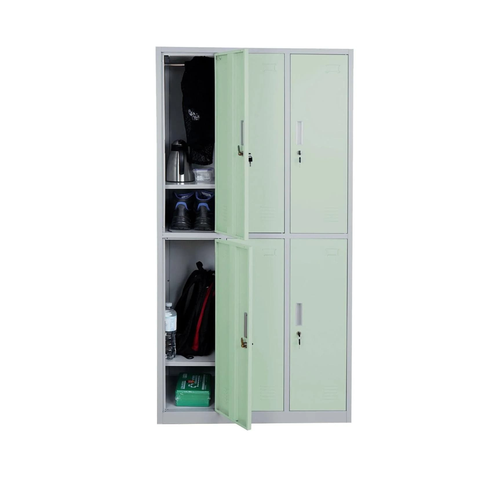 MCW Schließfach Preston T829, 6 Fächer, Metall, Grün