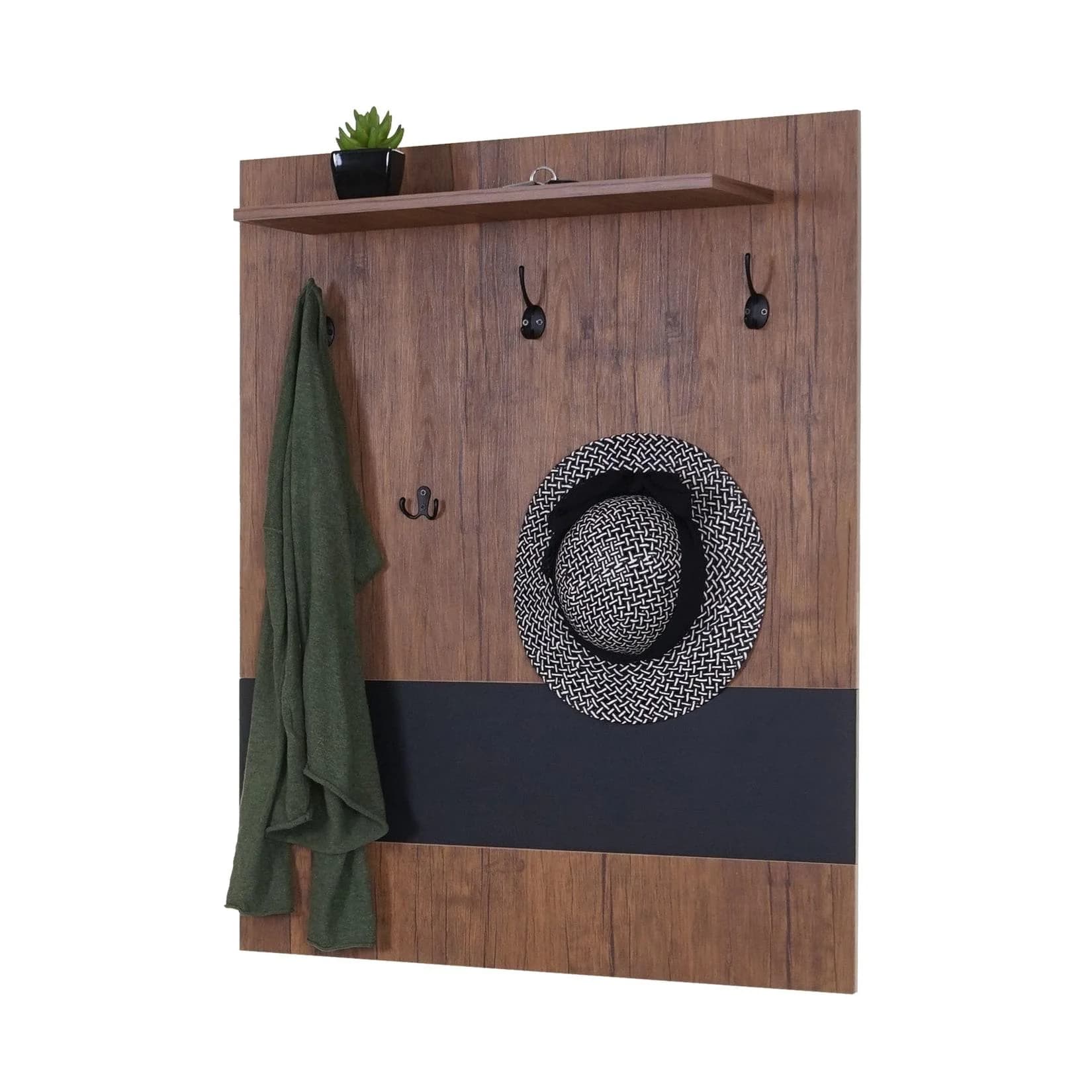 MCW Wandgarderobe 5 Haken Wildeiche-Optik 3D-Struktur