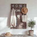 Wandgarderobe MCW-C89 Home 8 Haken braun Shabby-Look Bild 1