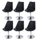 MCW 6er-Set Drehstuhl Vaasa T501 Schwarz Kunstleder höhenverstellbar Bild 2