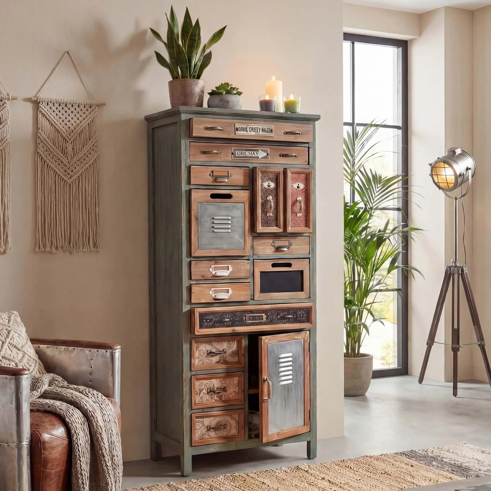 MCW Apothekerschrank MCW-A43-138 14 Schubladen Shabby-Look