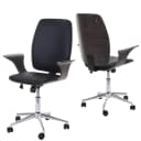 MCW Bürostuhl MCW-C54 Chefsessel Grau Schwarz Bugholz Kunstleder Bild 1