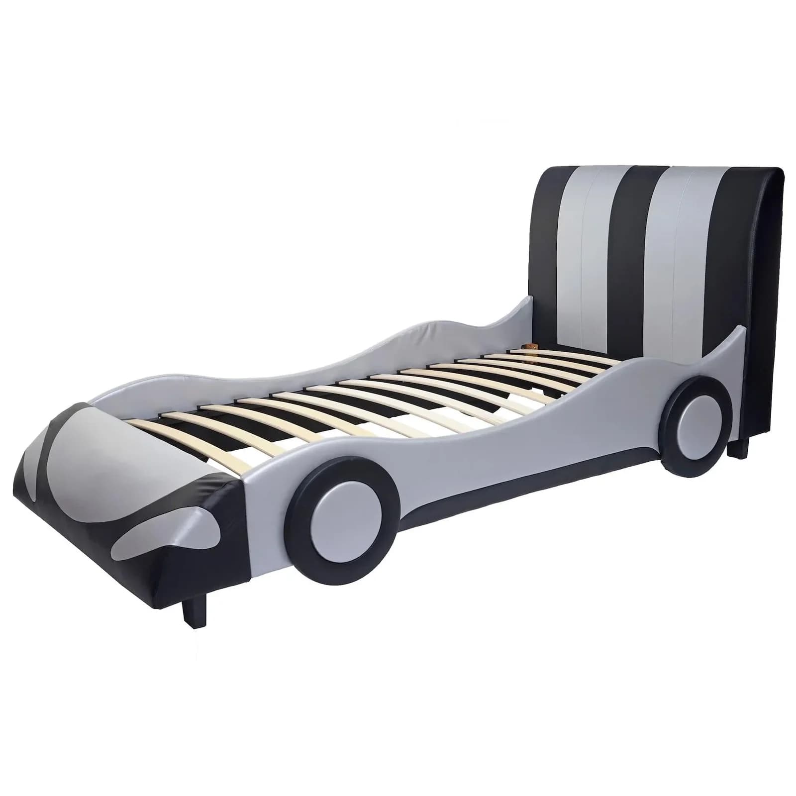 MCW Kinderbett MCW-E14 Auto Design Schwarz Silber