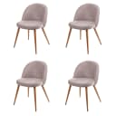 4er-Set Esszimmerstuhl MCW-D53 Retro 50er Jahre Samt Grau-Braun Bild 2