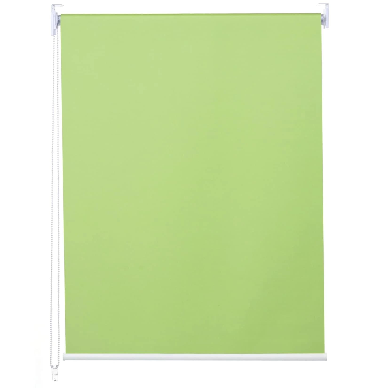 Rollo MCW-D52 Seitenzugrollo Sonnenschutz Verdunkelung Blickdicht 70x230cm Hellgrün