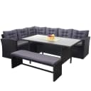 MCW Poly-Rattan-Garnitur MCW-A29 Schwarz/Grau 6-9 Sitzplätze Bild 1