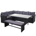 MCW Poly-Rattan-Garnitur MCW-A29 Schwarz/Grau 6-9 Sitzplätze Bild 2