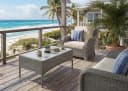 MCW Gartentisch Hamar Grau Poly-Rattan mit Glasplatte Bild 5