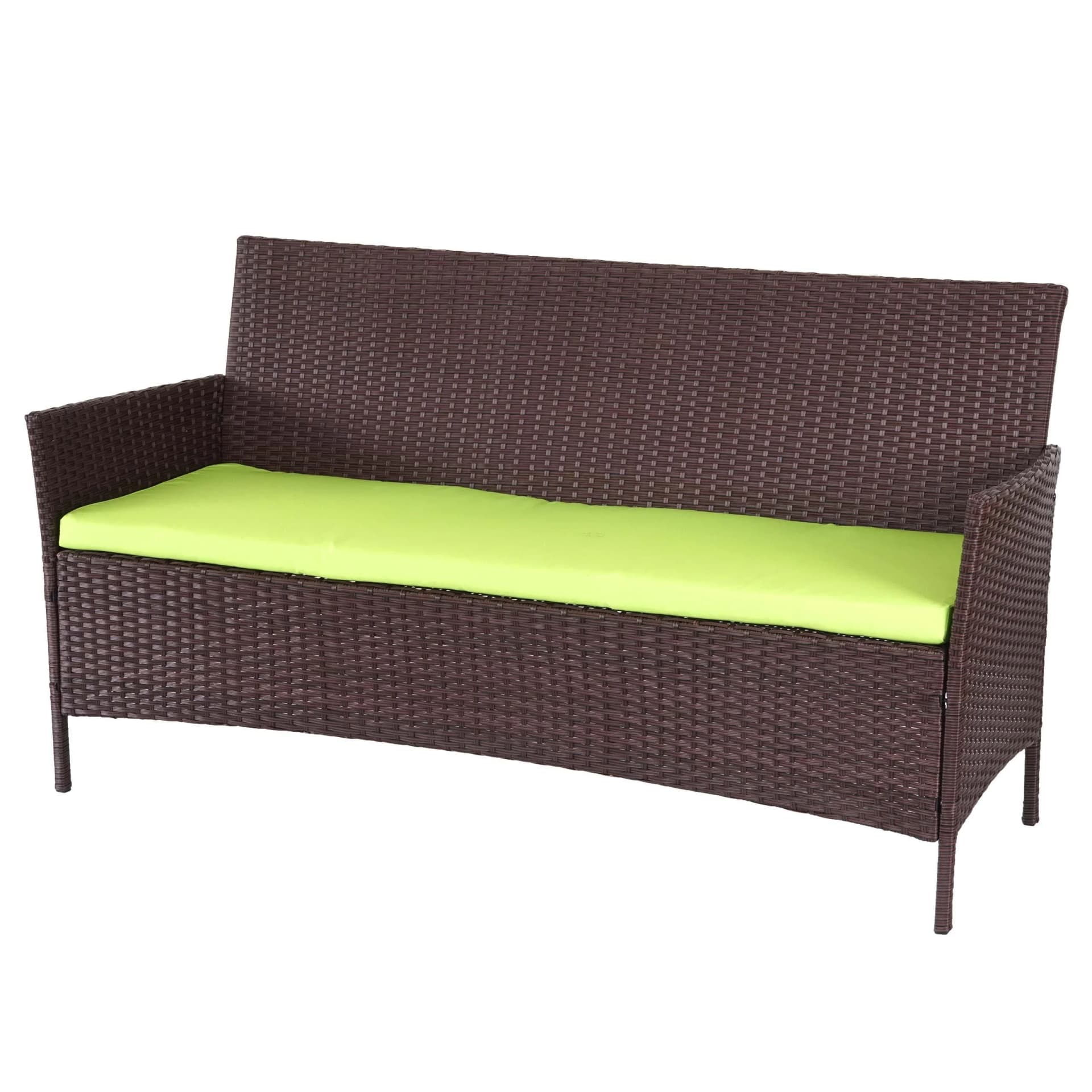 MCW 3-Sitzer Poly-Rattan Gartenbank Hamar braun-grün - Bild 2
