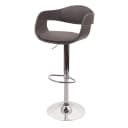 MCW Barhocker MCW-A47b Retro-Design Grau Holz Kunstleder Bild 1