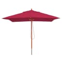 Gastronomie Holz-Sonnenschirm MCW-C57, 3x3m, Polyester/Holz, Bordeaux Bild 1