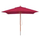 Gastronomie Holz-Sonnenschirm MCW-C57, 3x3m, Polyester/Holz, Bordeaux Bild 2