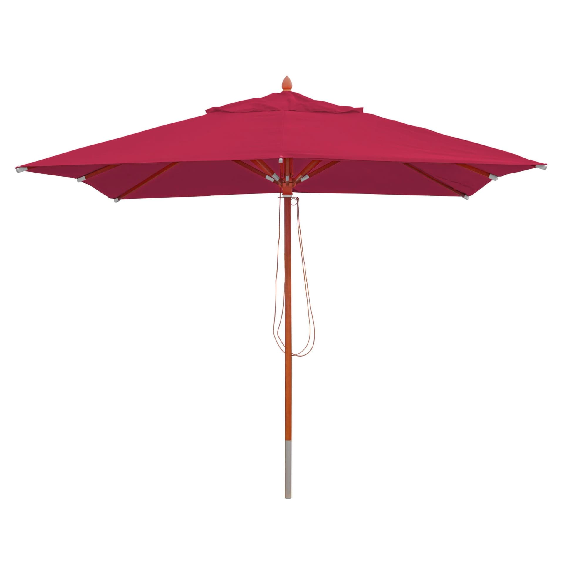 Gastronomie Holz-Sonnenschirm MCW-C57, 3x3m, Polyester/Holz, Bordeaux - Bild 2