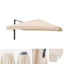 Ersatz-Bezug für Luxus-Ampelschirm MCW-A96 mit Flap, Sonnenschirmbezug Ersatzbezug, 3x4m (Ø5m) Polyester 4kg Creme Bild 1