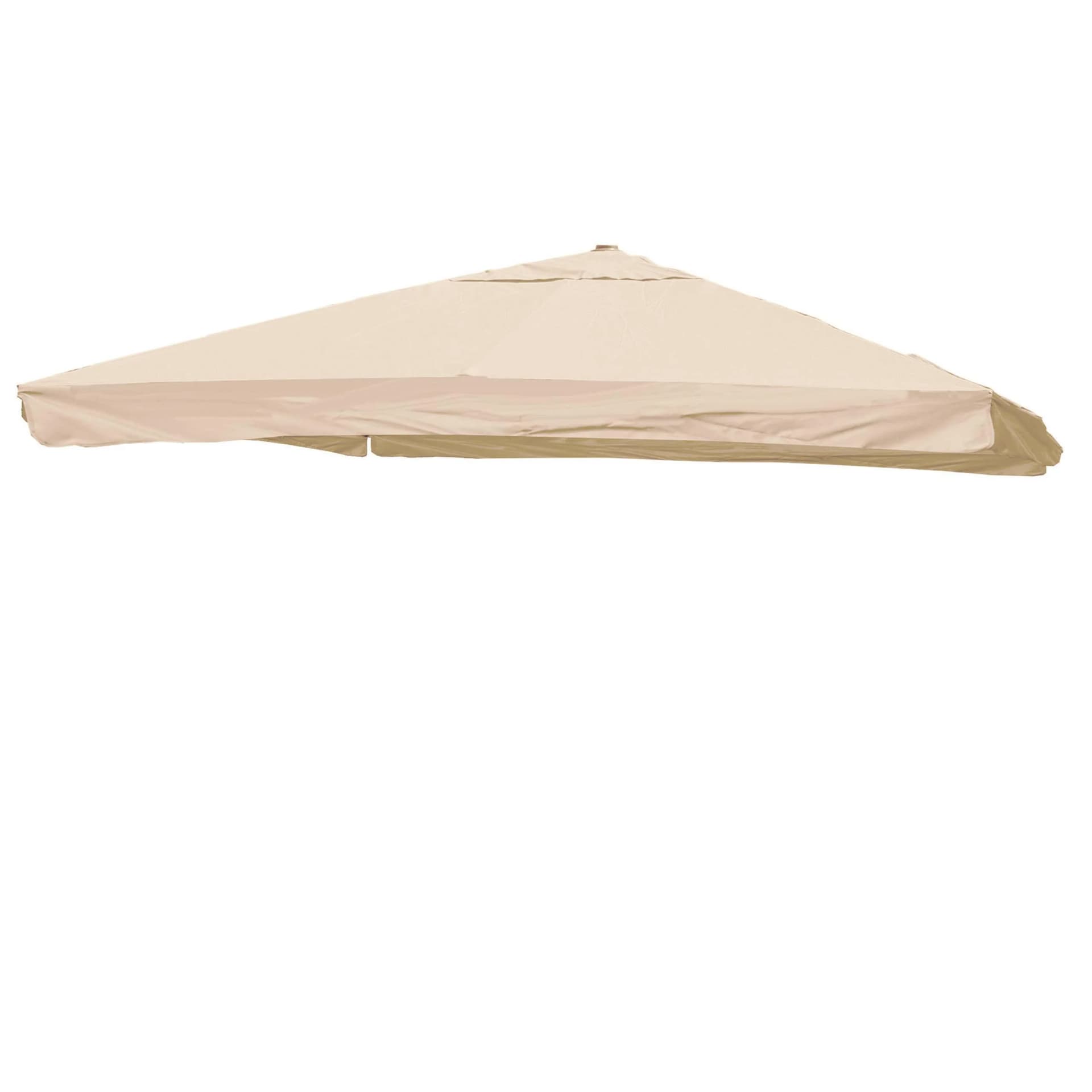 Ersatz-Bezug für Luxus-Ampelschirm MCW-A96 mit Flap, Sonnenschirmbezug Ersatzbezug, 3x4m (Ø5m) Polyester 4kg Creme - Bild 2